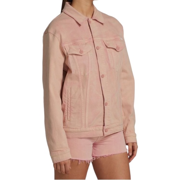 MOTHER SUPERIOR The Drifted Off Denim Jean Jacket Pink Oversize Size Medium - Picture 2 of 9